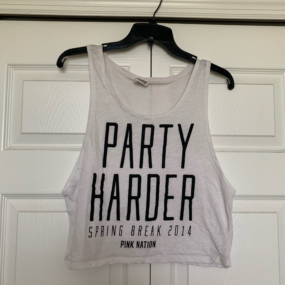 PINK “party harder” tank top